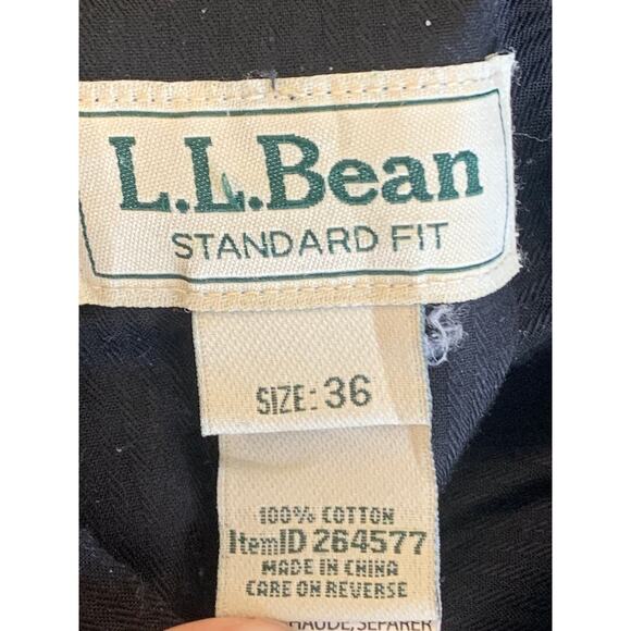 L.L.Bean Women's Standard Fit Chino Pant Cotton PLeg Black Size 36 - Picture 3 of 4